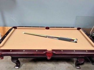 Elegant Vintage Billiards Table - Pole Table - With 4 Cues & Ball 89x50