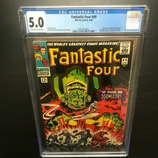 Fantastic Four 49 Key 1st Galactus 2nd Silver Surfer Cgc 5.  0 Marvel Comics 1966