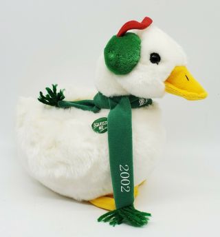 Macy ' s AFLAC Duck 2004 Elf Hat Christmas Holiday Duck 10” Collectible 2