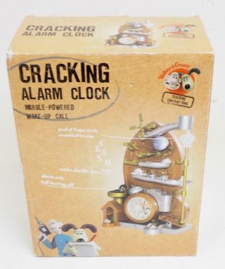 Rare 2009 Wallace & Gromit Marble Powered Cracking Alarm Clock