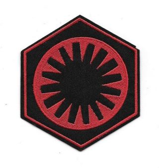 Star Wars The Force Awakens Movie First Order Red Logo Embroidered Patch