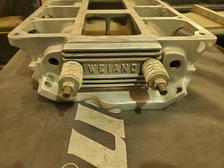 Vintage Weiand 7136 Chevy Sbc Blower Supercharger Intake Manifold Hot Rat Rod