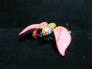Vintage Occupied Japan Tin Litho & Celluloid Butterfly Wind - Up