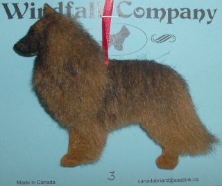 Belgian Tervuren Dog Plush Christmas Canine Ornament 3 By Wc