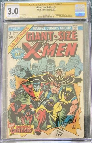 Giant Size X - Men 1 ([july] 1975,  Marvel) Cgc Ss 3.  0 Signed By Chris Claremont