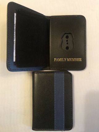 York City Sergeant Thin Blue Line Family Member Mini Shield Id Wallet