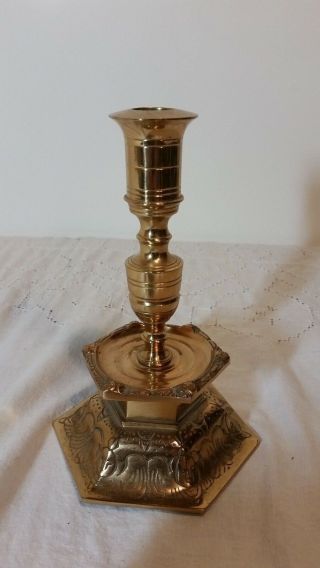Ystad Metall Solid Brass Candle Holder Made In Sweden Heavy