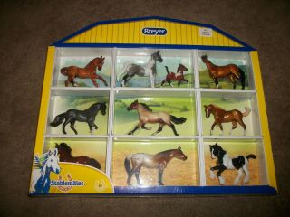 Breyer Stablemate Shadow Box 5425 Complete Set 1:32 Scale 10 Horses Nib