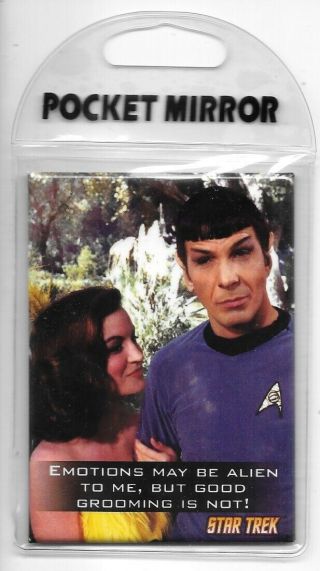Star Trek The Series Mr.  Spock And Quote Pocket Mirror