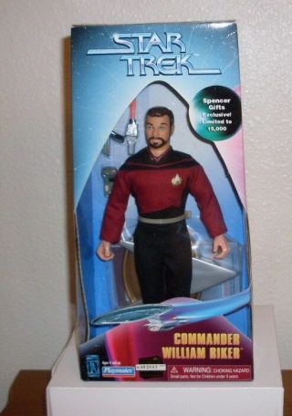 Star Trek 9 " Commander Riker Spencer Gifts Exclusive Playmates 1997