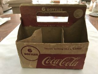 1940’s Cardboard Coca Cola 6 Pack Carrier