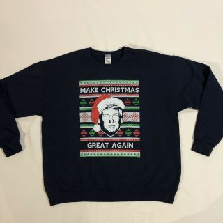 Donald Trump Make Christmas Great Again Blue Ugly Xmas Christmas Sweater Xl