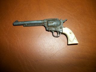 Vintage Collectible Miniature Western Colt Revolver Toy Cap Gun Longhorn Grips