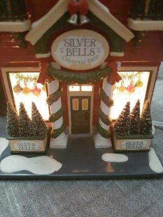 Dept 56 55040 the Snow Village Silver Bells Christmas Shop Gift Set MIB 2