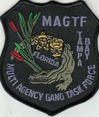 Florida Tampa Bay Multi Agency Gang Task Force Magtf Police Patch Fl