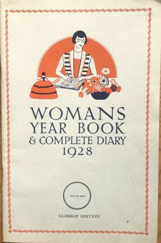 Orig 1928 Woman’s Year Book 48 - Page Diary Printers Sample,  Leicester,