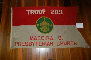 Madeira Ohio Boy Scout Troop 209 Flag Swallow Tail 1920 