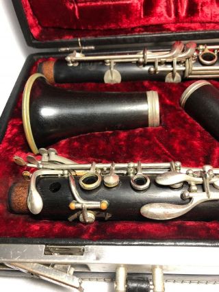 Vintage Buffet Crampon R13 A Paris Wood Clarinet With Case 2