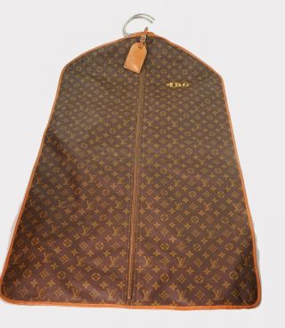 Vintage Louis Vuitton Lv Logo Brown Garment Bag 39 Inches Tall,  23 Inches Wide