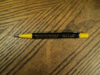 Vintage Autopoint Mechanical Pencil Whiting Steel Building Co Iowa City Iowa
