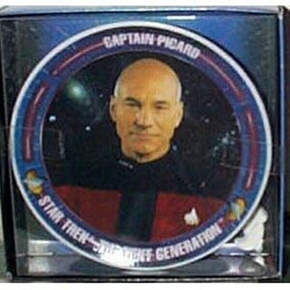 Star Trek: Next Generation Tv Series Capt Picard Porcelain Mini Plate 1992