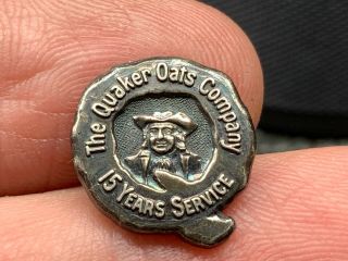 The Quaker Oats Company Sterling Silver Gorgoeus 15 Years Of Service Award Pin.