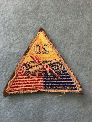 WW2 US Army Military 20th Armored Division Forces Patch SSI Insignia 2