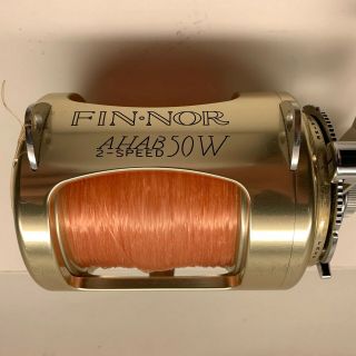 Vintage Fin - Nor Ahab 50w 2 - Speed Reel Factory Certified Serial Dsc0506 Usa Made