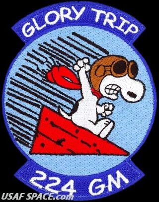 Usaf 576th Flight Test Squadron - Glory Trip 224 Gm - Snoopy - Vafb - Patch
