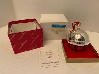 Reed & Barton 1986 Silverplate Christmas Holly Bell Jingle Bell Ornament