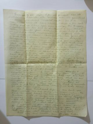 1942 WWII War Letter Nurse Call to Duty From E Fisher 2nd Lt. ,  A.  N.  C.  Fort Meade 2