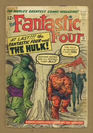 Fantastic Four 12 Fr 1.  0 1963