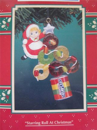 1995 Enesco Lifesavers Candy Ornament Starring Roll At Christmas 137057 Nib