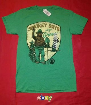 Smokey The Bear Says Keep It Green HEATHER T - Shirt SZ XL LOOKS VINTAGE NWT 2