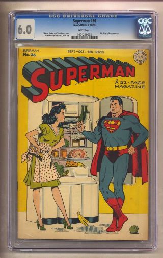 Superman 36 (cgc 6.  0) White Pages; Mr.  Mxyztplk Appearance; Dc; 1945 (c 26665)