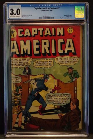 Captain America Comics 67 Cgc 3.  0 Bondage Cover