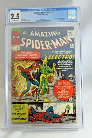 Spider - Man 9 Cgc 2.  5 1st Electro