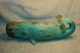 Hand Carved Wood Sperm Whale Nautical Maritime 18 "
