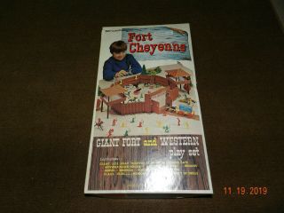 Vintage Brumberger Fort Cheyenne Number 848 Western Playset