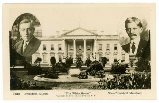 Washington Dc - President Woodrow Wilson In White House - Rppc Postcard