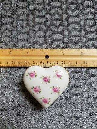 Heart Shaped Trinket Box Marked Limoges France