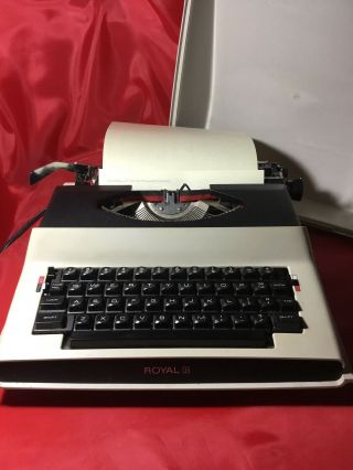 Royal Apollo 10 Electric Portable Typewriter With Case,  Model Sp8000,  Japan