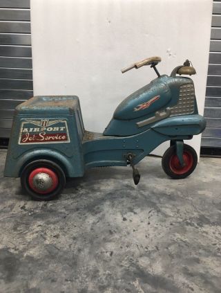 1950’s Vintage Murray Airport Jet Service Pedal Car Tricycle