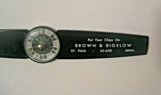 OLD VINTAGE PUT YOUR CHIPS ON BROWN & BIGELOW ROULETTE WHEEL GAME LETTER OPENER 2