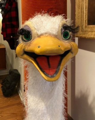 Vintage Axtell 5 ' tall Twinkle Toes the Ostrich Puppet - Ventriloquist Puppet 3