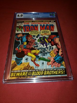 Iron Man 55 Cgc 6.  0 | 1st Thanos,  Mentor,  Drax,  Starfox,  Kronos & Blood Brothers
