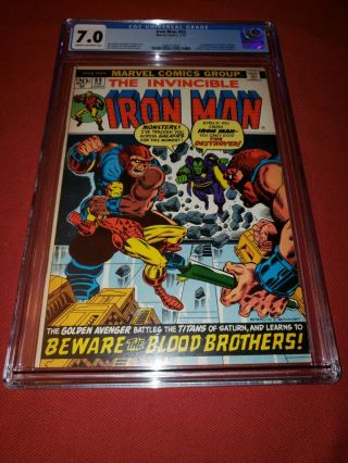 Iron Man 55 Cgc 7.  0 First Appearance Of Thanos & Drax