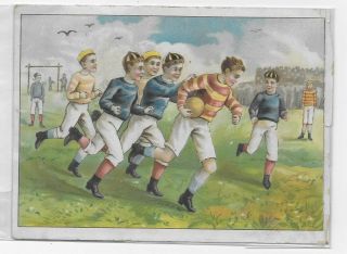 Victorian Trade Card Football 19th Century 1880 