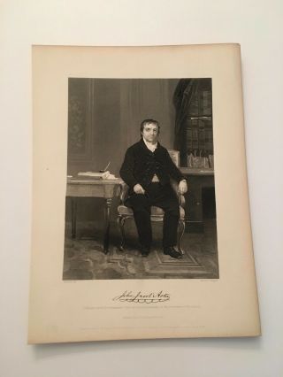 T6) John Jacob Astor York City C.  1867 Engraving Alonzo Chappel