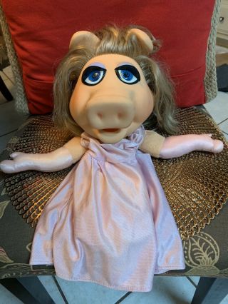 Vintage 1978 Fisher Price Large Miss Piggy Hand Puppet The Muppets 855 Henson